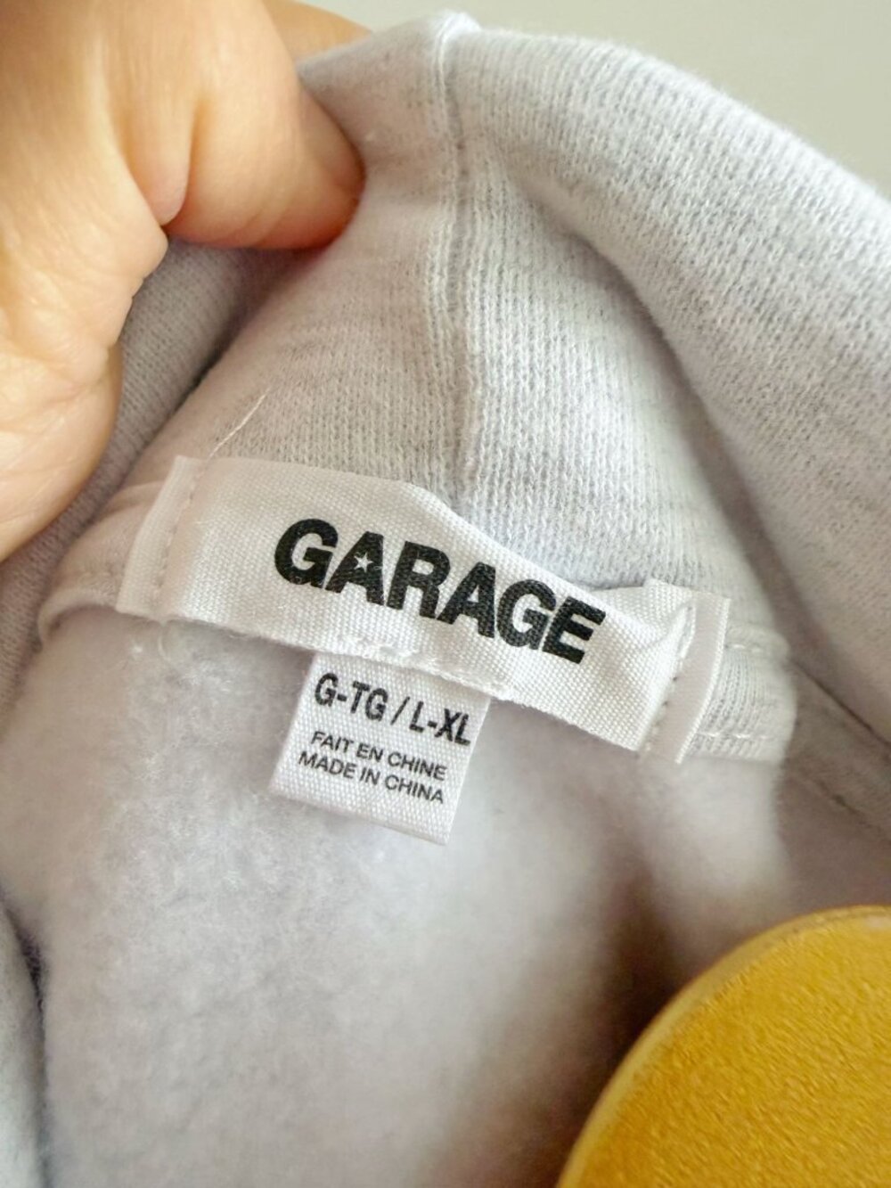 Garage Classic Logo Oversized Fleece Hoodie Heather Gray L/XL - Picture 6 of 6